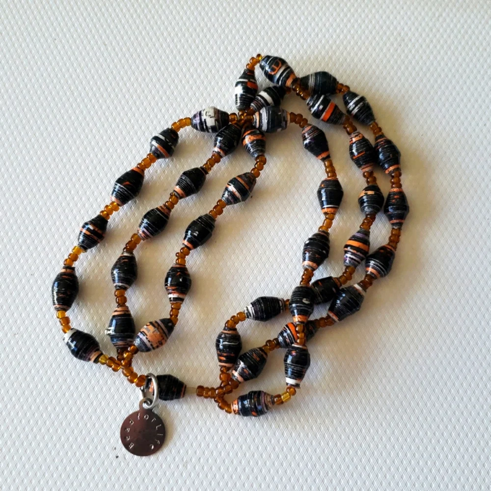 Bead For Life Paper Beaded Multi Strand Bracelet